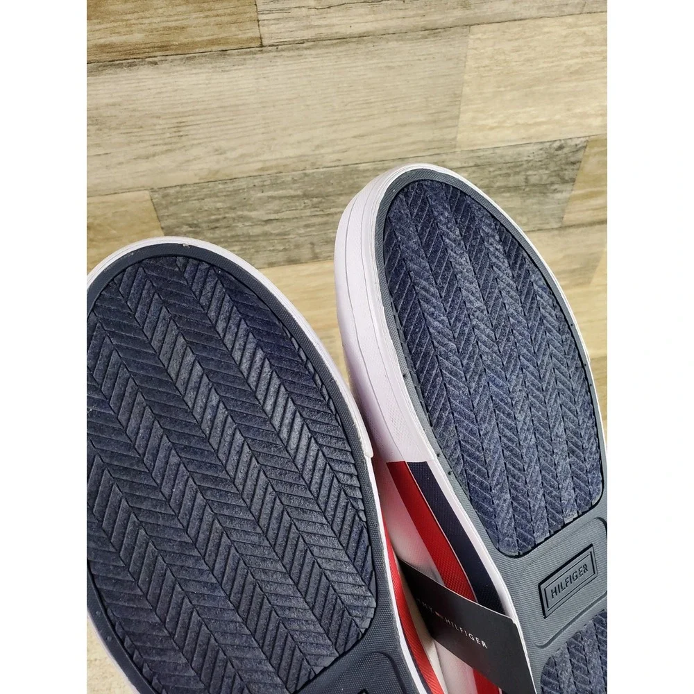 Tommy Hilfiger Reno Mens Shoes Sz 11 Casual White Canvas Lace Up Low Top Sneaker